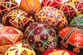 Beautiful Easter eggs with pattern for holiday Royalty Free Stock Photo