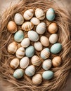 Beautiful easter eggs vertical Royalty Free Stock Photo