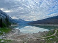 The beautiful Edith Lake along Maligne Road in Jasper National Park