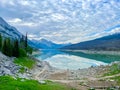 The beautiful Edith Lake along Maligne Road in Jasper National Park