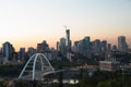 Walterdale Bridge and Skyscrapers of Edmonton Royalty Free Stock Photo