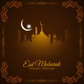 Beautiful Eid Mubarak religious background Royalty Free Stock Photo