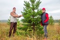 beautiful elderly couple in love in nature shows that everything