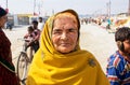 Beautiful elderly woman of India