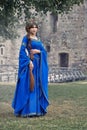 Beautiful Eleanor of Aquitaine, duchess and queen of England and France on High Middle Ages. Royalty Free Stock Photo