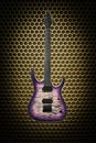 Beautiful electric guitar on techno background Royalty Free Stock Photo