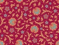 Beautiful Elegance Floral Seamless Pattern with doodles, flowers, and paisley.