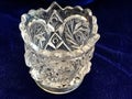 Beautiful Elegant Antique Hand Cut Lead Crystal Glass Votive - EAPG