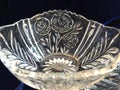 Beautiful Elegant Antique Hand Cut Lead Crystal Glass Bowl - EAPG