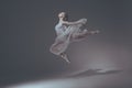 beautiful elegant ballet dancer jumping