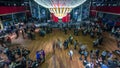 Beautiful elegant parquet hall in theatre timelapse