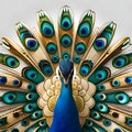 Beautiful peacock illustration - ai generated image