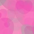 Beautiful elegant pink grey overlapping hearts background Royalty Free Stock Photo
