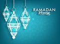 Beautiful Elegant Ramadan Mubarak Lanterns Royalty Free Stock Photo