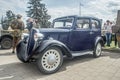Beautiful classic small vintage car Polski Fiat 508 Balilla parked