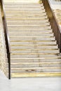 Beautiful and elegant stairs inside the building, with gilding and marble Royalty Free Stock Photo