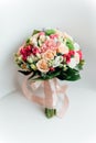 Beautiful elegant stylish bridal bouquet Royalty Free Stock Photo