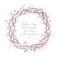 Beautiful elegant watercolor crown of thorns resurrection illustration with inspiring comforting Bible quote