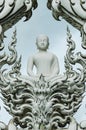 White Buddha image in the temple Royalty Free Stock Photo