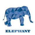 Beautiful elephant abstract low poly geometric polygon Royalty Free Stock Photo