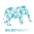 Beautiful elephant abstract low poly geometric polygon Royalty Free Stock Photo