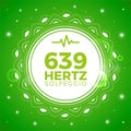 Beautiful Emblem of 639 Hertz. Solfeggio Frequency. Isolated Vector Illustration