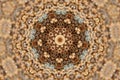 Beautiful embroidered mandala beads pattern. Royalty Free Stock Photo