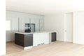Beautiful empty apartment, modern kitchen Royalty Free Stock Photo