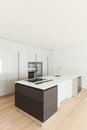 Beautiful empty apartment, modern kitchen Royalty Free Stock Photo