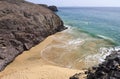 Beautiful empty El Papagayo small beach, Lanzarote Royalty Free Stock Photo