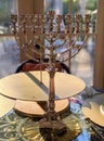 Beautiful empty Hanukkah menorah