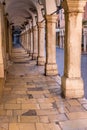 Medieval archway in downtown Corfu, Greece