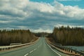 Beautiful empty road. asphalt highway background. landscape with long distance view
