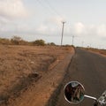 Beautiful empty silent narrow road of village of kokan in india Royalty Free Stock Photo