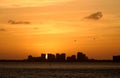 A firey sunset over Grove Isle in Florida.