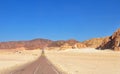 Beautiful Endless Desert Road Landscape