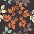 Beautiful endless pattern with colorful floral bouquet
