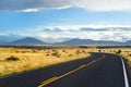 Beautiful endless wavy road in Arizona desert Royalty Free Stock Photo