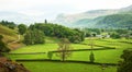 Beautiful English countryside in spring, Lake District, Cumbria, England, UK Royalty Free Stock Photo