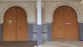 The beautiful entrance of a mosque in Oujda city in morocco.