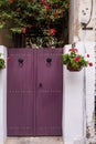 Beautiful entrance into the yard of a traditional house in old Nicosia, Cyprus Royalty Free Stock Photo