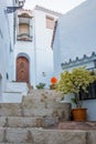 Beautiful entries, doors and windows of Frigiliana, village of Malaga