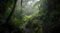 Beautiful environment of a rain forest