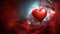 beautiful epic inspired romantic heart wallpaper, ai generated image