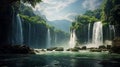 Beautiful epic waterfall