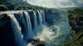 Beautiful epic waterfall