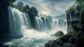 Beautiful epic waterfall