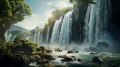 Beautiful epic waterfall