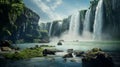 Beautiful epic waterfall