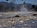 Beautiful Epupa falls on the Kunene River, Namibia Royalty Free Stock Photo